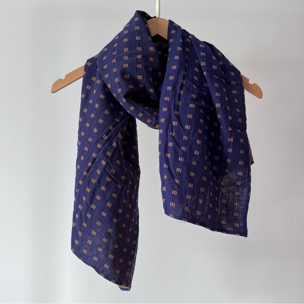 Bocage Blue and Brown Scarf